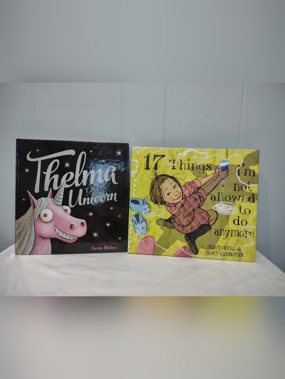 Hardcover Kinder Book Lot Thelma the Unicorn 17 Things I'm Not Allowed To Do